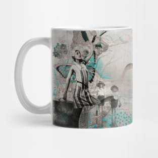 Beachfront Reverie: Vintage collage Mug